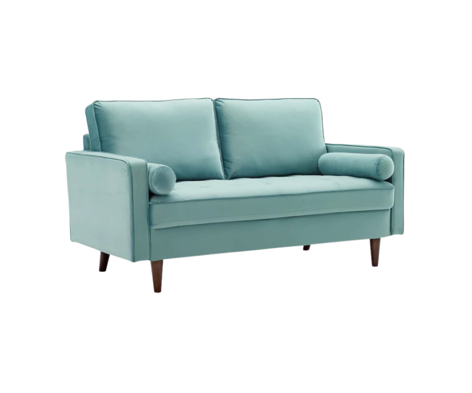 Valour Performance Velvet Loveseat Cognac